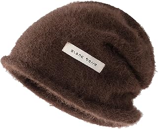 Gorro de punto para mujer de invierno suave y cálido