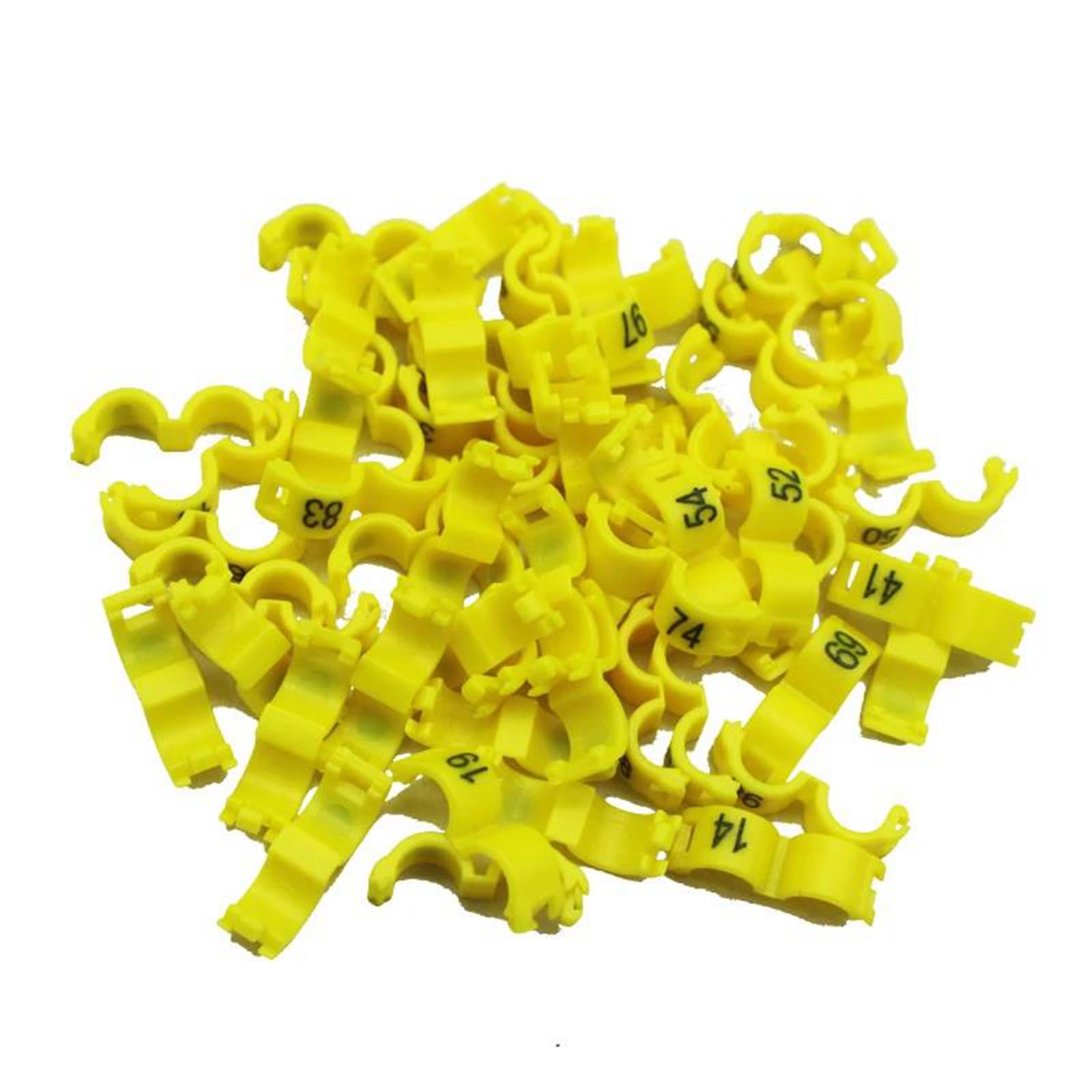 Beinringe für Vögel, Tauben, Papageien, kleine Vögel, Fußringe, Clip-Ring, Innendurchmesser 2,7 mm, 3 mm, 4 mm, 4,5 mm, 5 mm,Mischen,4mm - 100 Stück