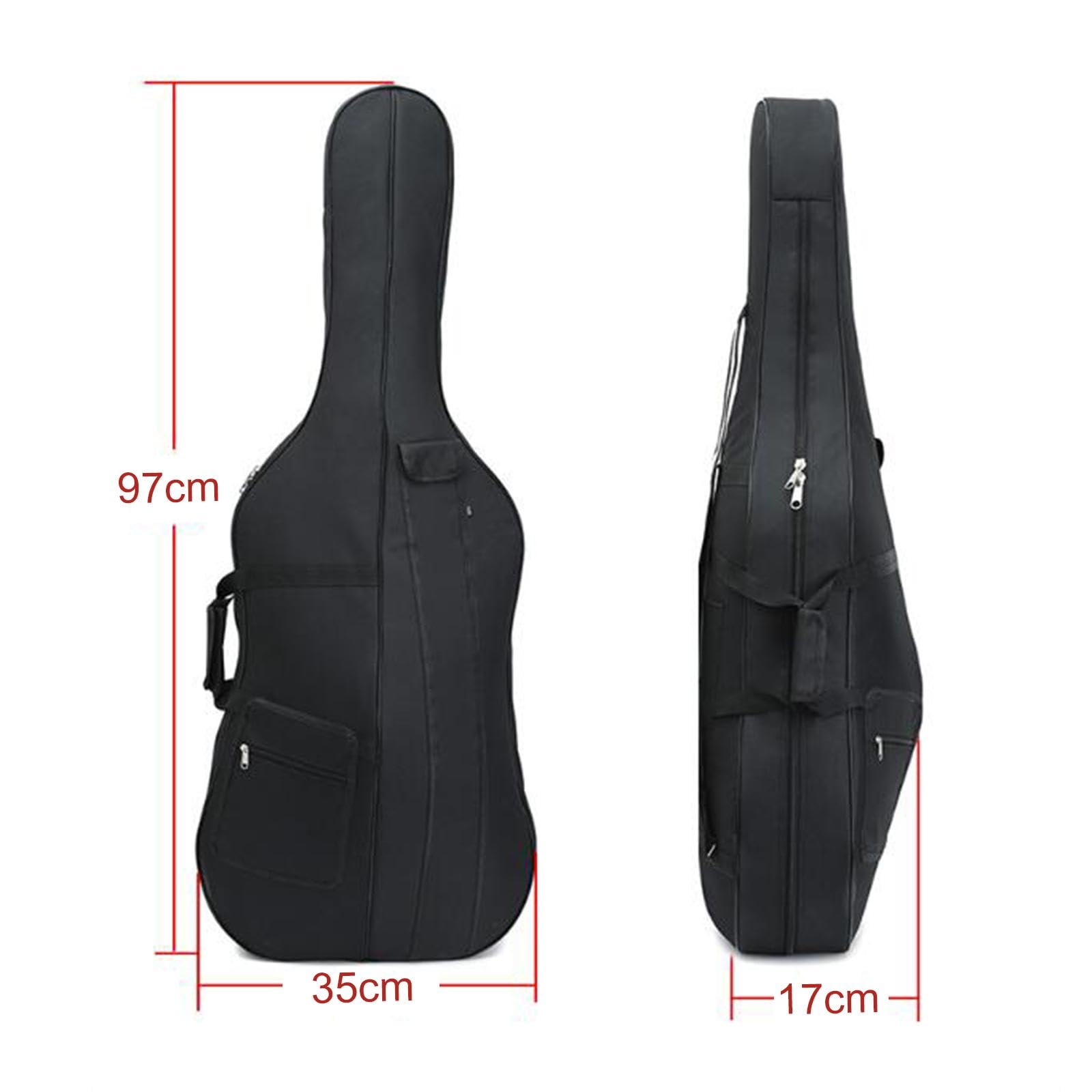 Cello Bag Cello Backpack Soft Cello Case Rainproof for Outdoor Camping Travel Stage Performance, 97cmx35cmx17cm
