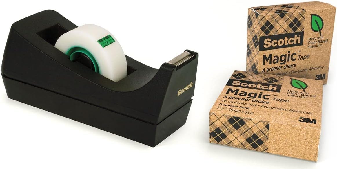 Scotch Magic Pack de 4 dispensadores de cinta de embalaje 19 x 33m