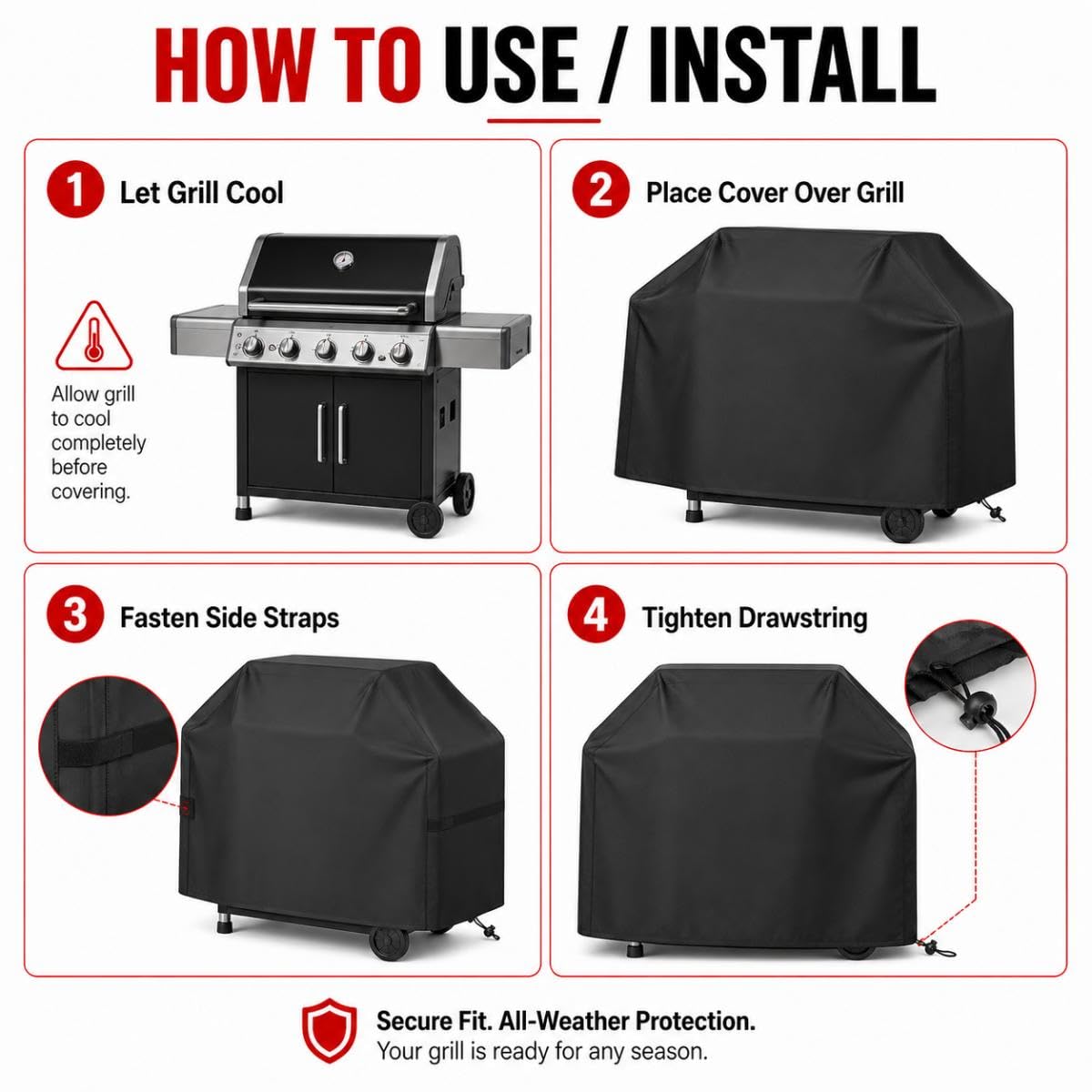 Funda Barbacoa Impermeable para Campingaz 3 Series Classic LS Plus | Cubierta para Barbacoa Gas Resistente Intemperie Funda Protectora Polvo Cubierta BBQ Anti Viento Nieve Sol Humedad Exterior