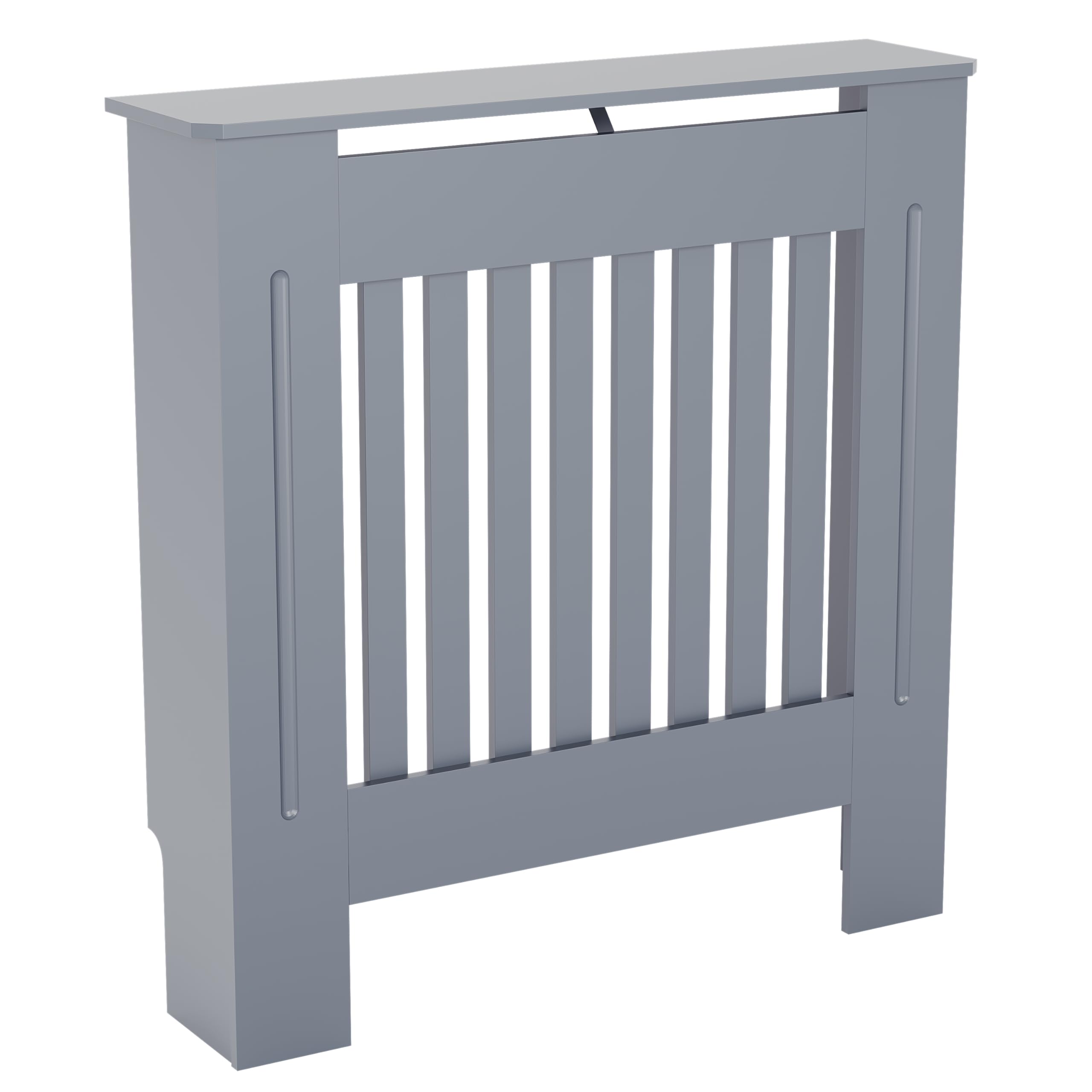 Vida Designs Chelsea Cubierta de radiador Grey - Pequeño - Lamas Verticales Modernas para Mejor circulación del Calor - H82xW78xD19cm - MDF Pintado para salón y Pasillo