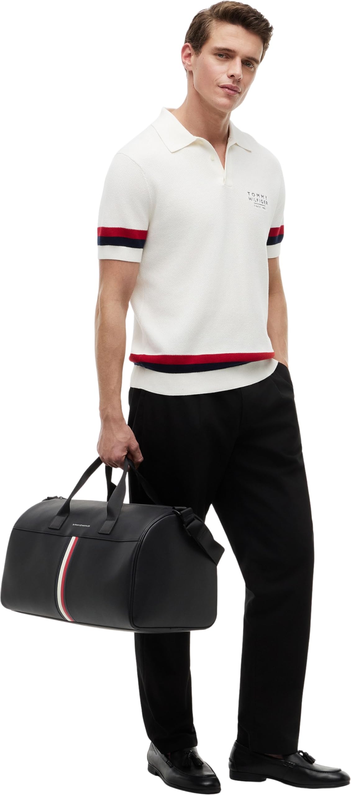 Tommy Hilfiger Męska torba podróżna Th Metro AM0AM14519 Weekender, czarna, jeden rozmiar