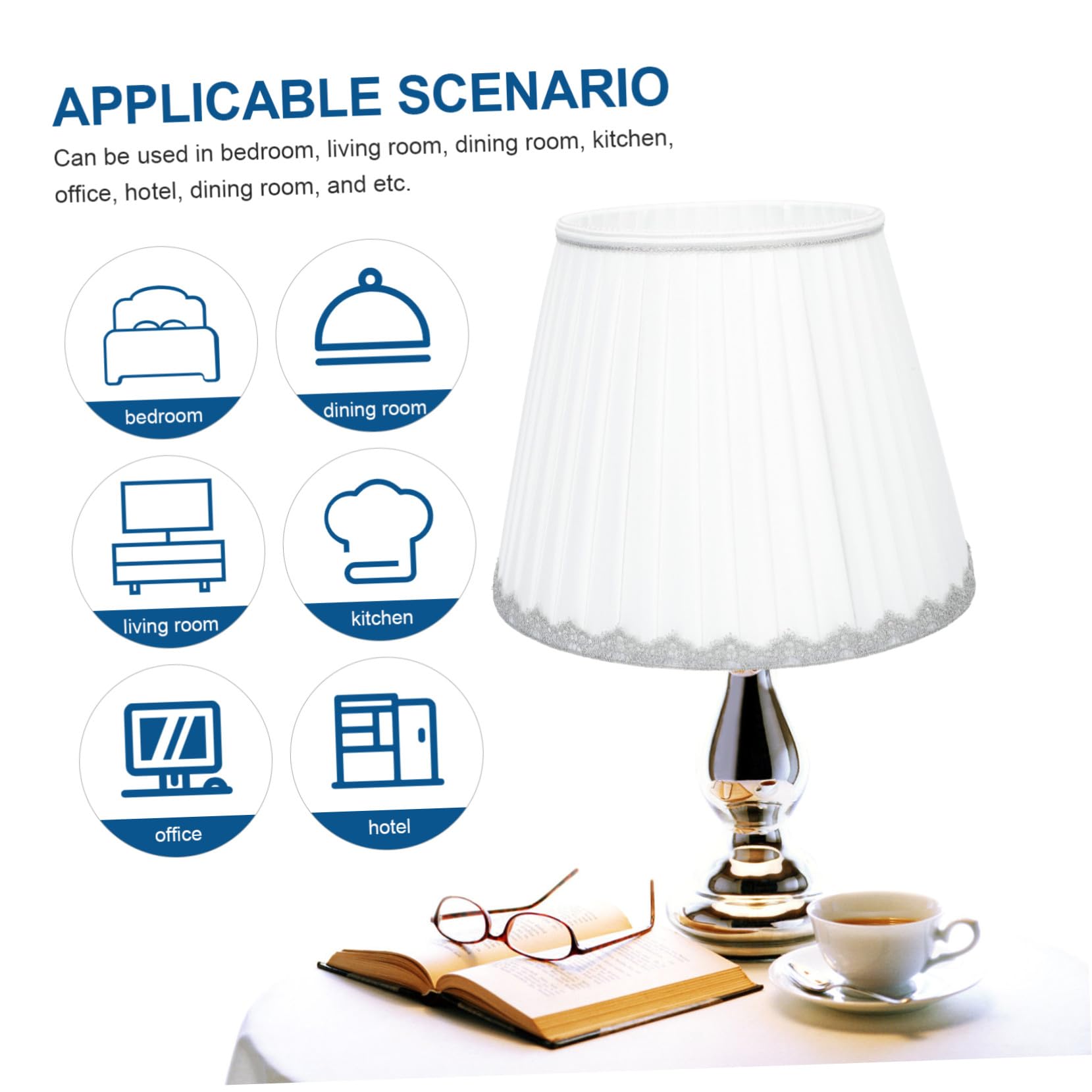 Homoyoyo Pantalla De Tela Para Lámpara De Pie y Mesa Cubierta De Lámpara Retro, Accesorio De Iluminación, Tamaño 160x200x250 Mm, Para Dormitorio y Sala De Estar, 1 Unidad