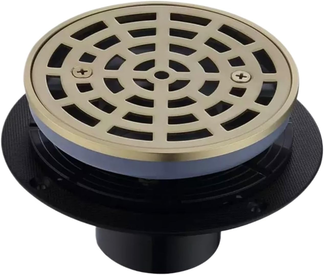 Stainless Steel Anti-Odor Lattice Tile Insrt Brushed Black Brushed Gold Faster Drain Floor Drain(Brushed Gold Type A)