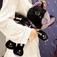 Vista 47 de ELAINREN Peluche de conejo loco grande, para Halloween, terrible conejito de Pascua, almohada de conejo blanco suave, abrazable, encantador