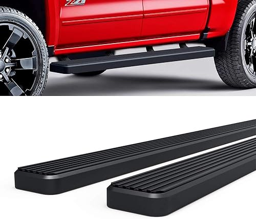 Miniatura 6 de iBoard Estribos para 2007-2017 Chevy SilveradoGMC Sierra con cabina extendida, Negro