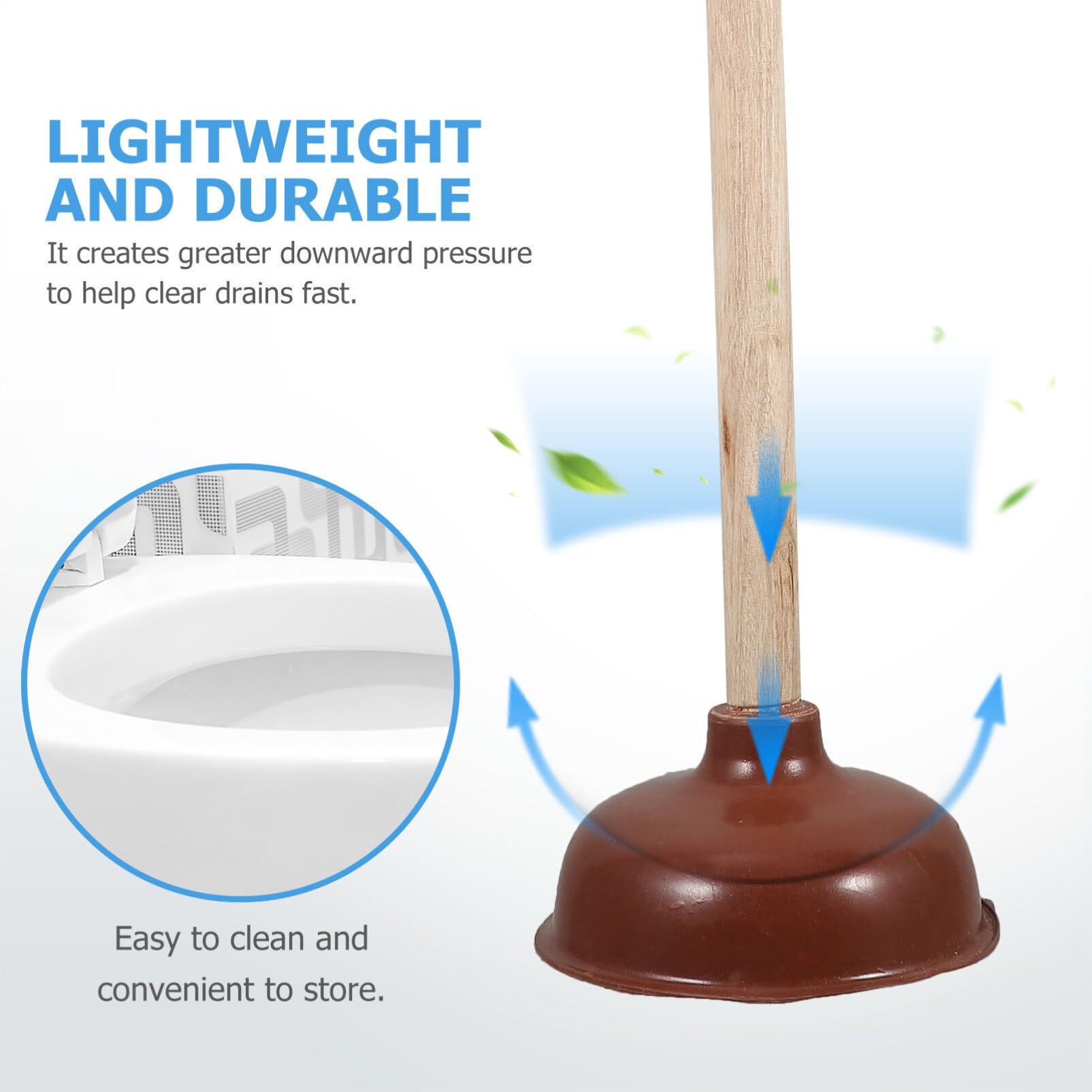 Zerodeko Extractor De Inodoro Suministros De Baño Limpiador De Pinceles Desatascador De Inodoro Bloqueado Émbolo De Ventosa Limpiador De Baños Émbolos Mejor Columna De Ducha Caucho Lavabo