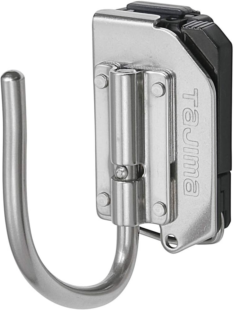 Tajima Safety System Detachable Tool Holder, Heavy Duty Heavy Duty Stainless Steel J-Hook Folding, Easy to Put on and Take Off, Attach to Belt Later, Easy to Replace Waist Tools, Choose Only the Tools