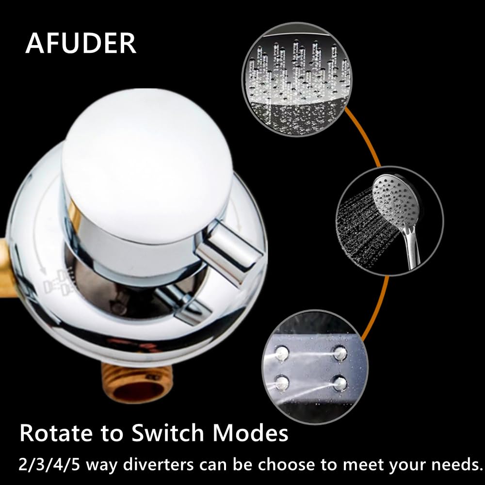 Miscelatore Doccia Ottone Cromato 2/3/4/5 Vie - Valvola Ceramica Per Cabina Doccia - Foto 5