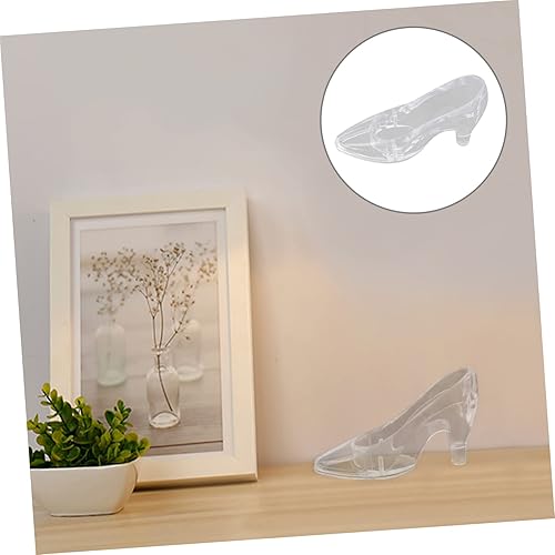 Miniatura 7 de 12pcs Mini Crystal Zapatilla Playset Accesorios de boda Tacones de cristal Figuras de cristal Adornos de zapatos de acrílico Adornos de tacón alto