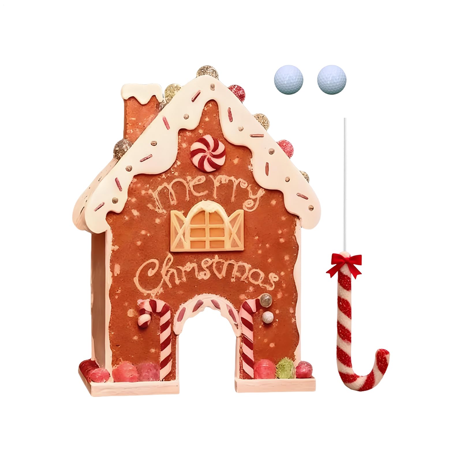 Jeu de golf de canne en pain d'épices pour occuper les enfants à l'intérieur à Noël