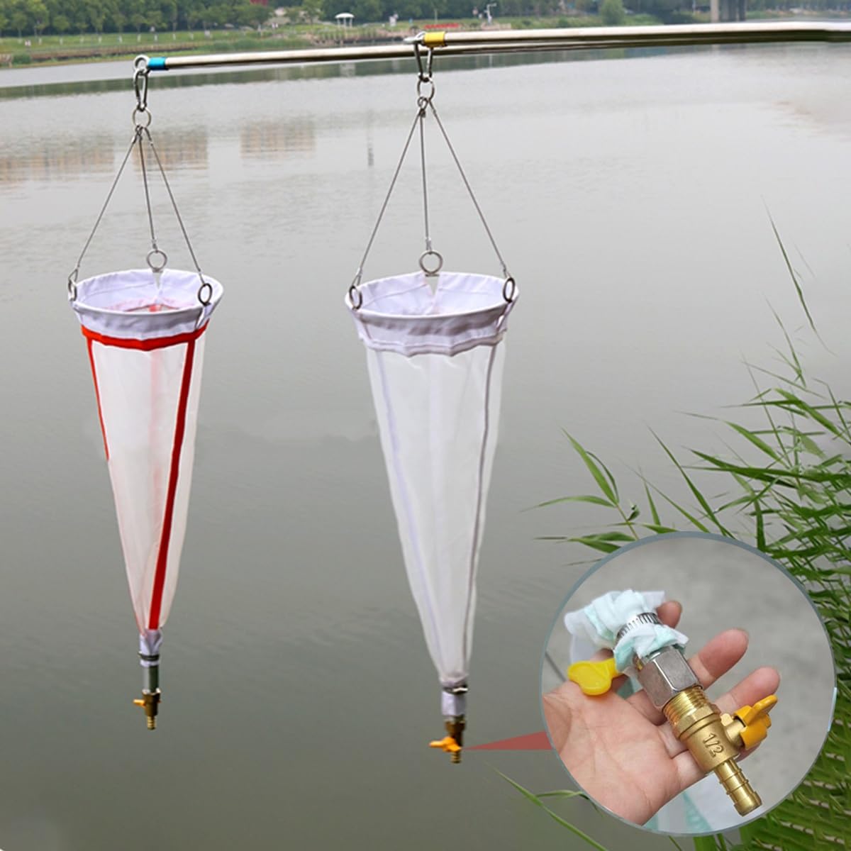 Siatka Planktonowa O Drobnych Oczkach 125/200 Siatka Holownicza Do Planktonu O Drobnych Oczkach 65/112μm Siatka Planktonowa O Oczkach 13#/25# Do Zbierania Fitoplanktonu Pierwotniaków Wrotków(25#)