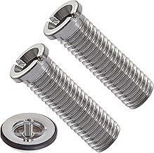LuLiyLdJ 2 Pièces Argent Vis pour Panier D'évier Acier Inoxydable Vis Creuse Vis de Bonde, pour Bonde evier cuisine Lavabo cuisine Accessoires pour évier de cuisine, M12 x 30 mm