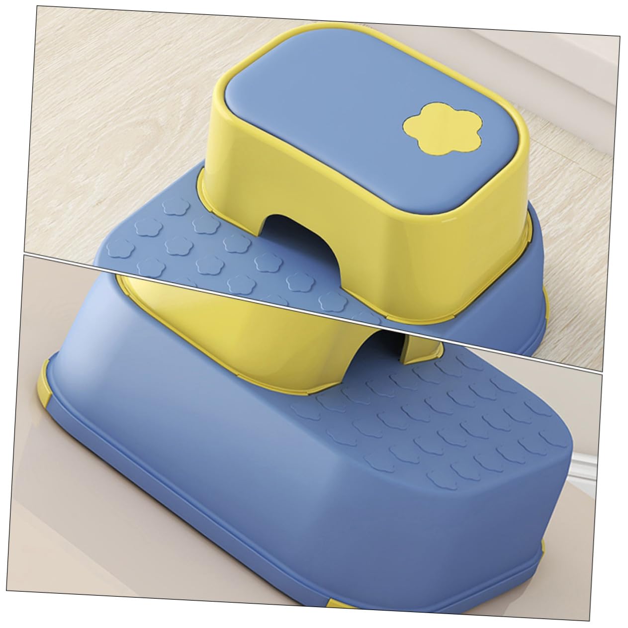 Taburete de Pie para Niños Pequeños Redondo PP Resistente