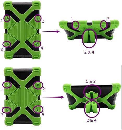 Miniatura 3 de CHINFAI - Funda universal de silicona para tablet de 7 pulgadas, a prueba de golpes, para todas las versiones, RCA, Voyager, Vankyo, Yuntab,