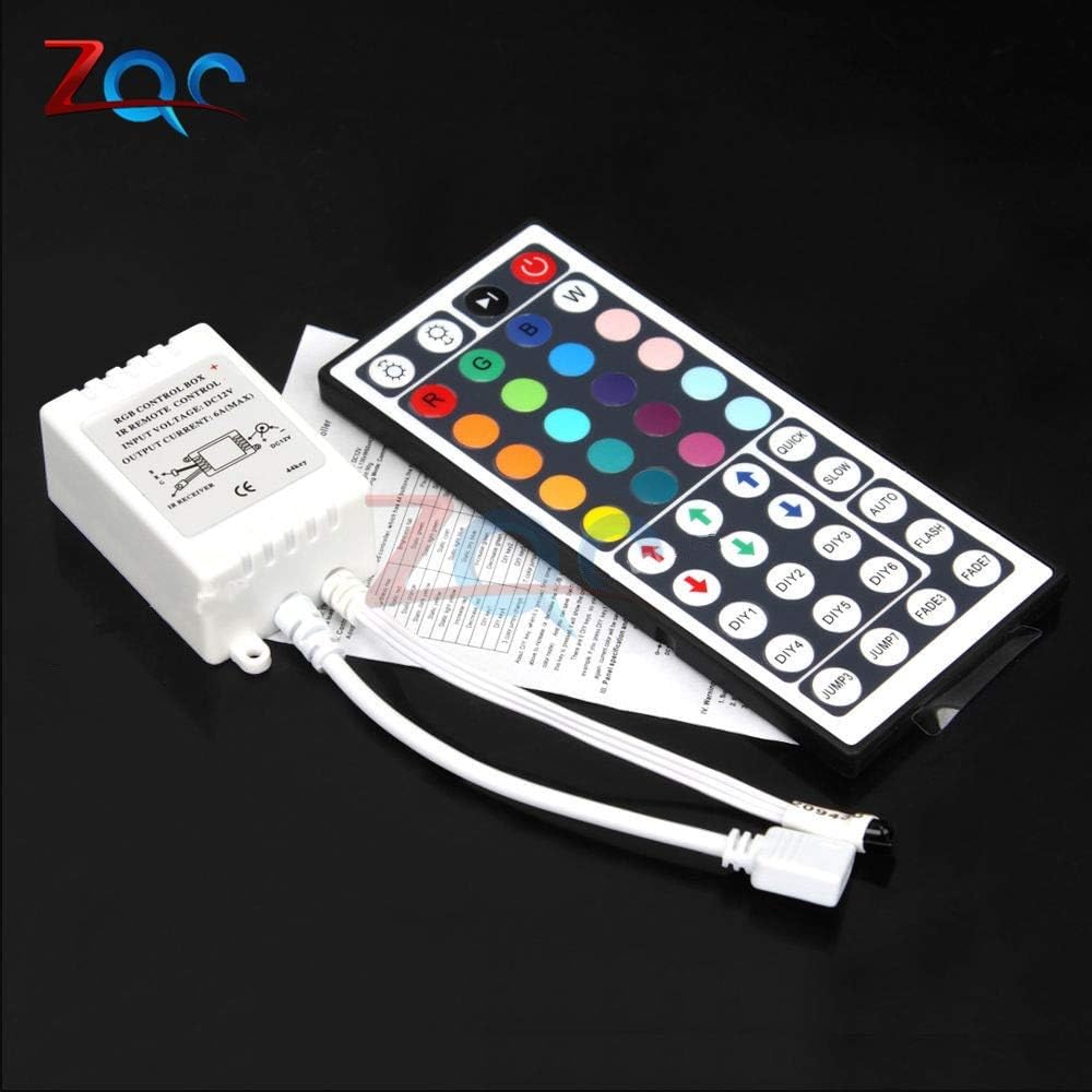 LED Controller 44 Keys LED RGB Controler LED Lights Controller IR Remote Dimmer DC12V 6A for RGB 3528 5050 LED Strip 12V