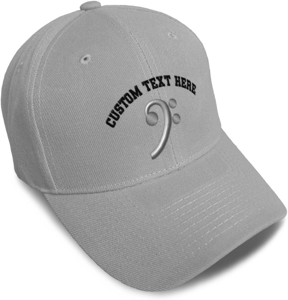 Baseball Caps for Men & Women Embroidered Music Bass Clef A Embroidery Ladies & Men Baseball Hats Acrylic
