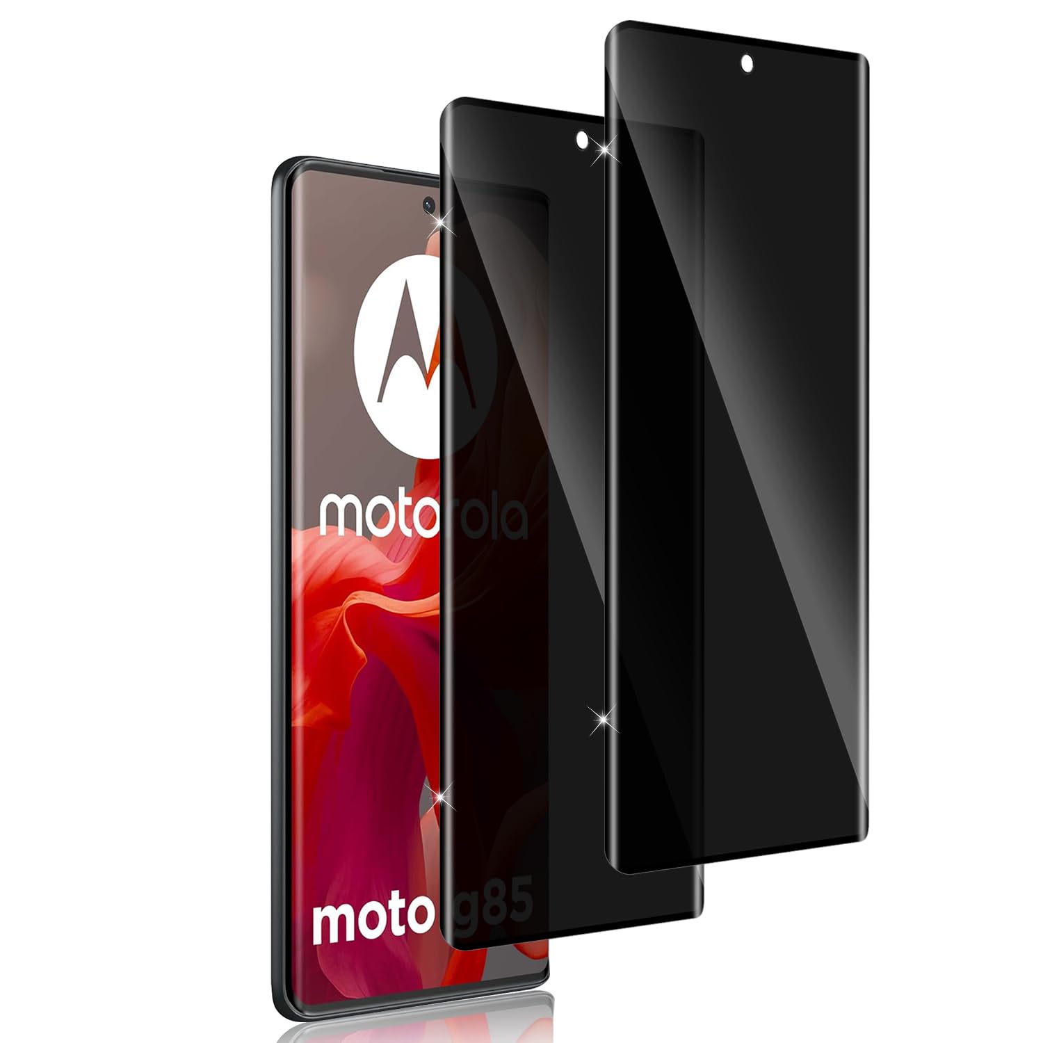Holilo per Motorola Moto G85 5G Privacy Pellicola Protettiva, 2 Pezzi Anti Spy in Vetro Temperato, Pellicola Durezza 9H Protezione Schermo Sensibile Anti-Graffio