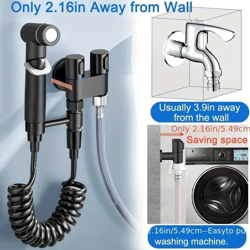 Miniatura 4 de Pulverizador de bidé de mano para inodoro, kit de rociador de mano, juego de rociadores de pañales de tela para bebé para lavado femenino, fácil de