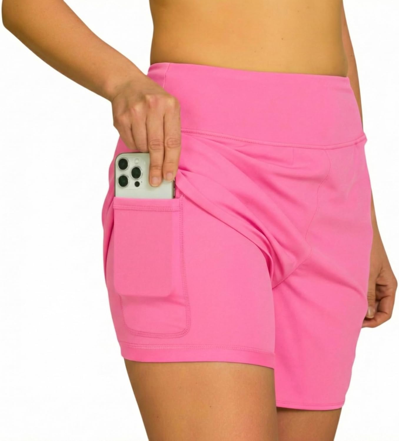 Hurley High Waisted Women's Swim Shorts - 5" Tummy Control Beach Shorts Boardshorts with Liner, UPF 50+ Swimsuit Bottom