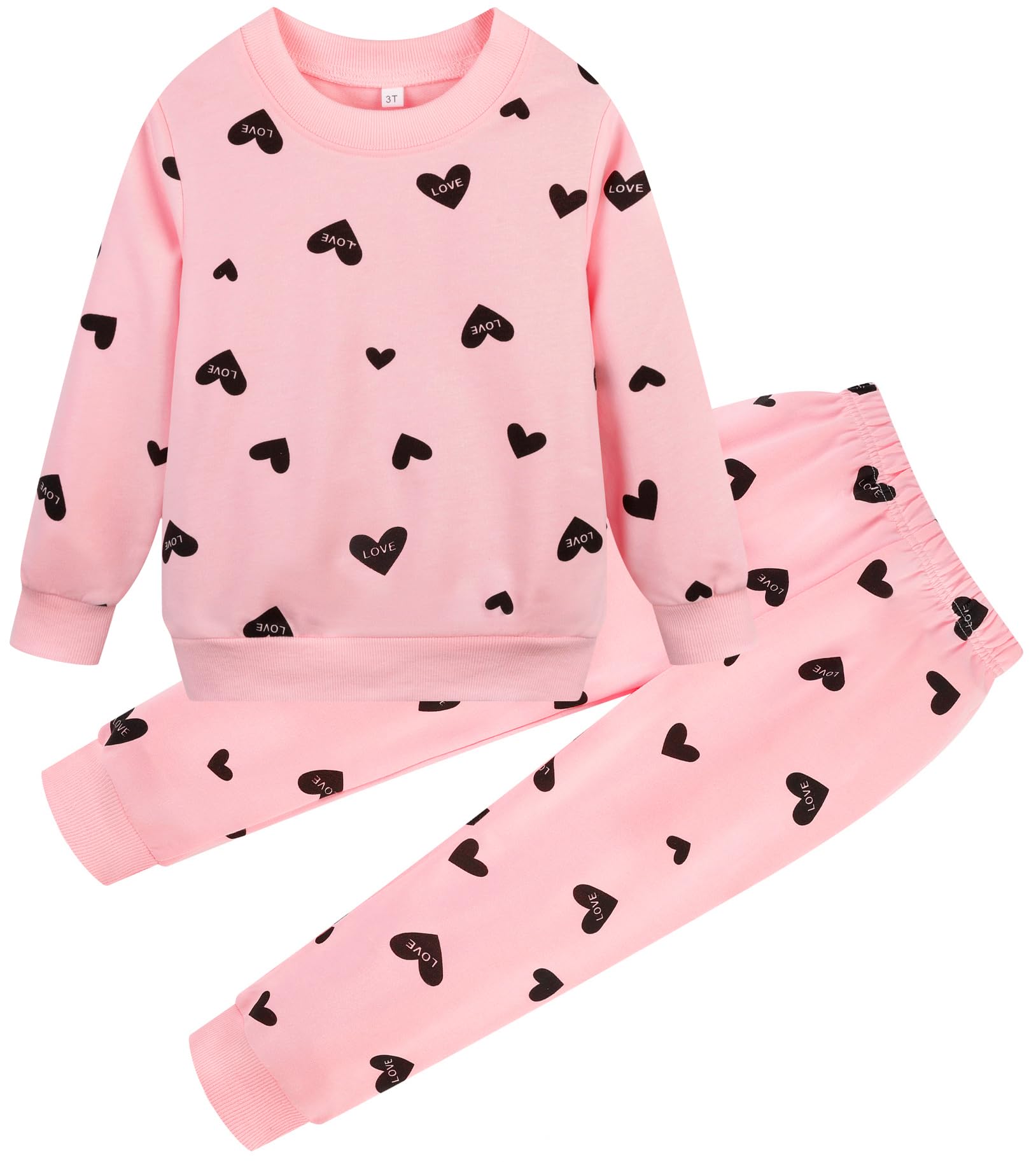 Little Girls 2 Piece Outfits Ruffle Sleeve Unicorn Sweatshirts Top and Leggings Set School Outfits Kids Clothing Set