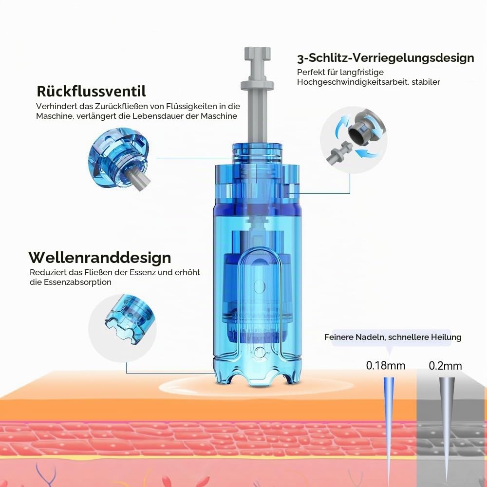 Dr.pen Ultima M8S Microneedling Pen mit 20 Ersatzpatronen, Kabelloser Professioneller Derma Pen, Elektrisches Microneedling Gerät für Gesicht & Hautpflege