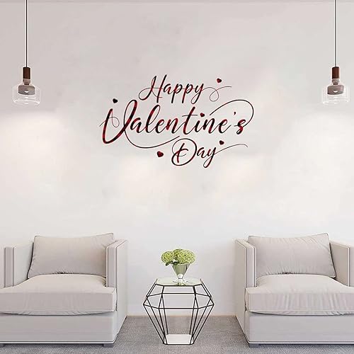 Miniatura 4 de Adhesivo adhesivo de pared para el día de San Valentín, calcomanía de vinilo para decoración de pared del hogar, calcomanías de pared extraíbles