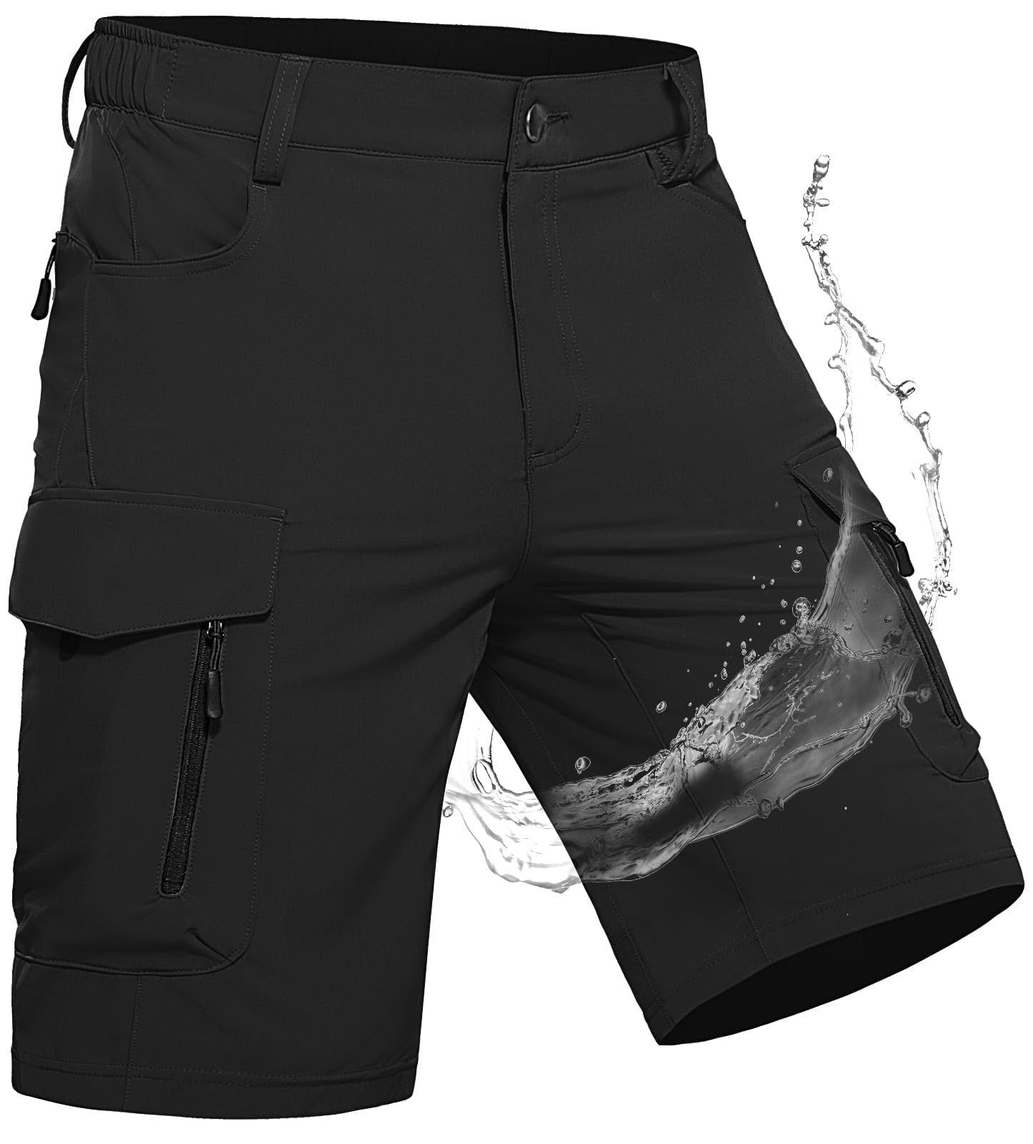 Wespornow Kurze Wanderhose Herren Schnelltrocknend 4-Way-Stretch 7 RV-Taschen Leicht Atmungsaktiv Trekking