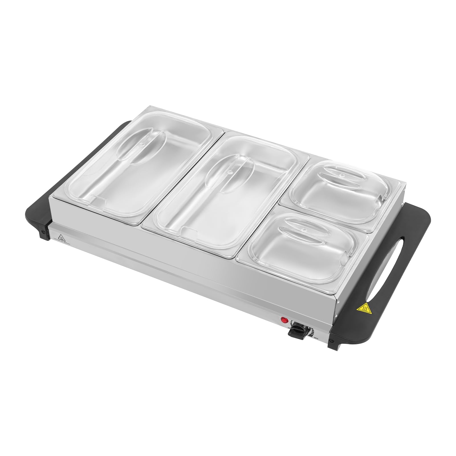 Scaldabagno a buffet da 300 W, con 4 vassoi estraibili, scalda cibo a buffet, piastra calda per sale da pranzo alberghiere, buffet commerciali