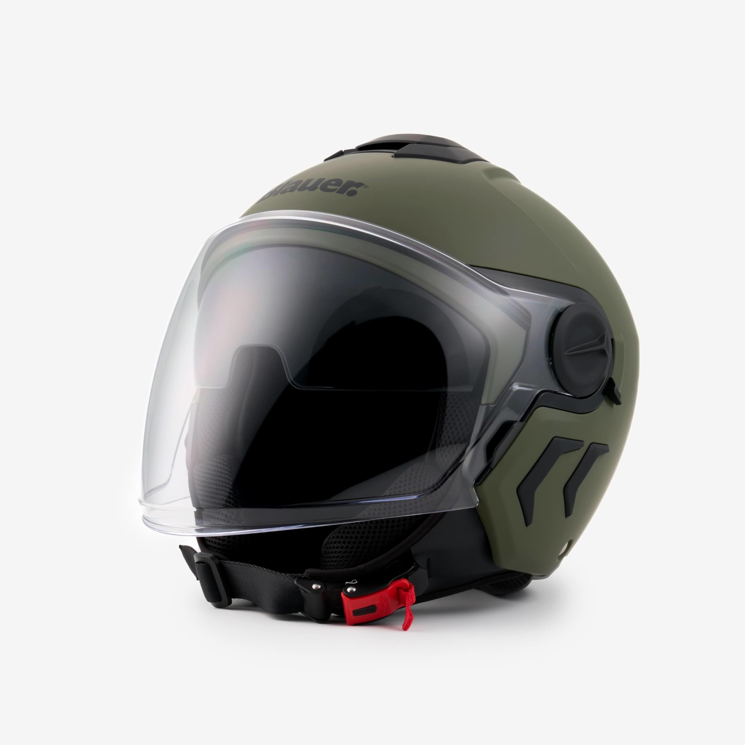 Casco Blauer HT Demi Jet DJ01 Mono verde mate XL