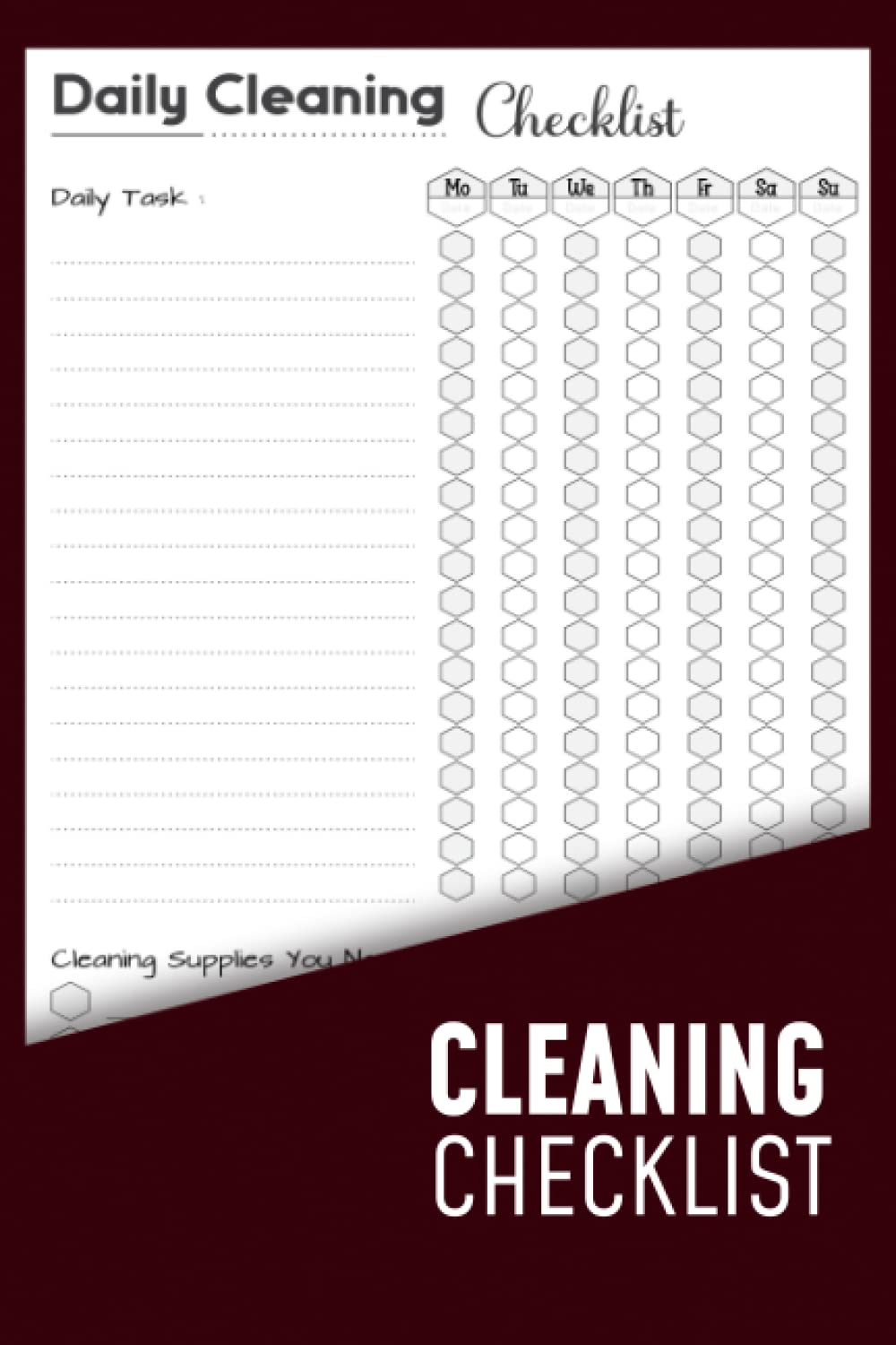Cleaning Checklist: House Cleaning Checklist for Business or Home Use - Cleaning To Do List with Daily, Weekly, and Monthly Tasks
