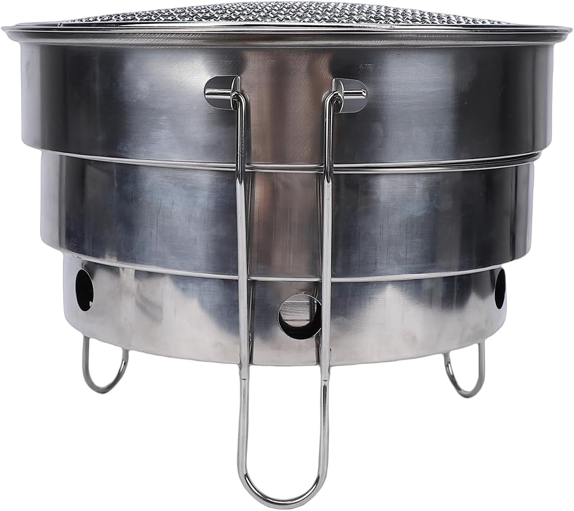 Compact Folding Charcoal Grill Stainless Steel BBQ Grill for Camping, Efficient Even Heating Portable for Picnics, Backyard (CW305 28 BBQ)