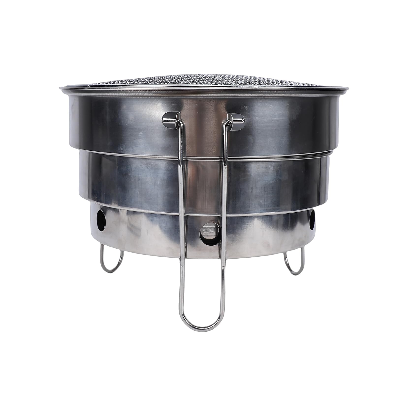 Dpofirs Griglia a Carbone Pieghevole Portatile, Griglia per Barbecue da Campeggio in Acciaio Inossidabile da 29 Cm per Cucinare all'aperto, Patio, Cortile, Picnic con Borsa per il Trasporto (CW305
