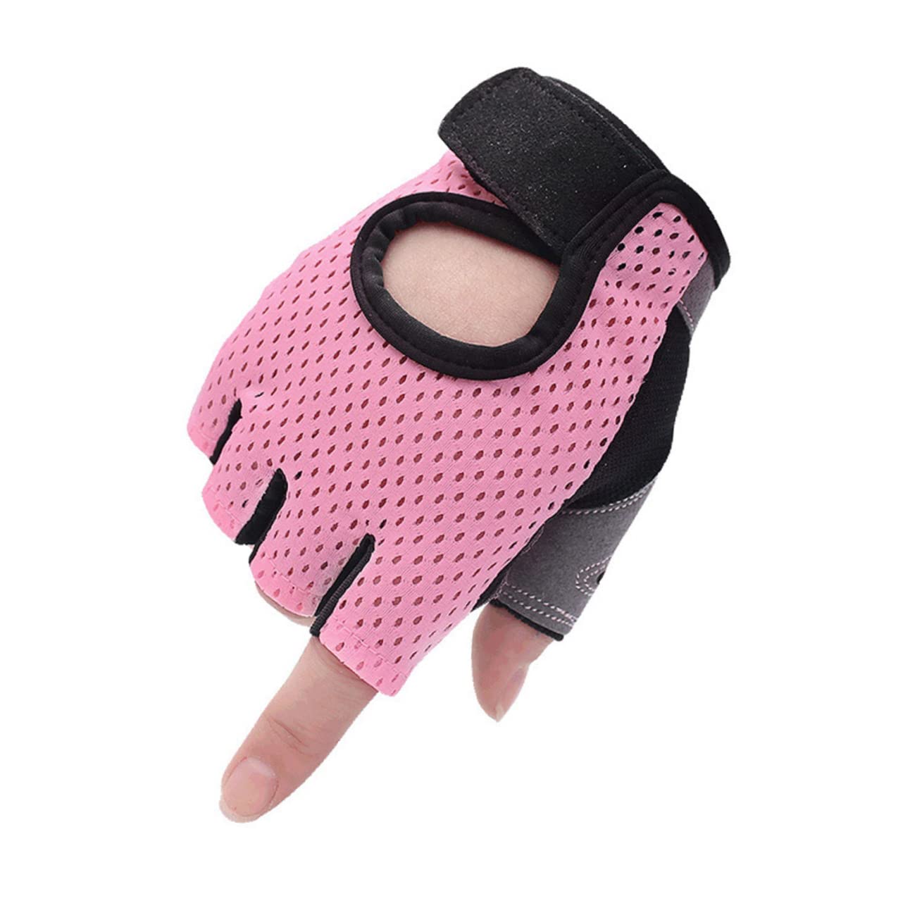 VANZACK 3pezzi Guanti Da Allenamento Donna Guanti Mezze Antiscivolo Per Sollevamento Pesi Palmare Per Fitness Per Esercizi Palestra Rosa Taglia s