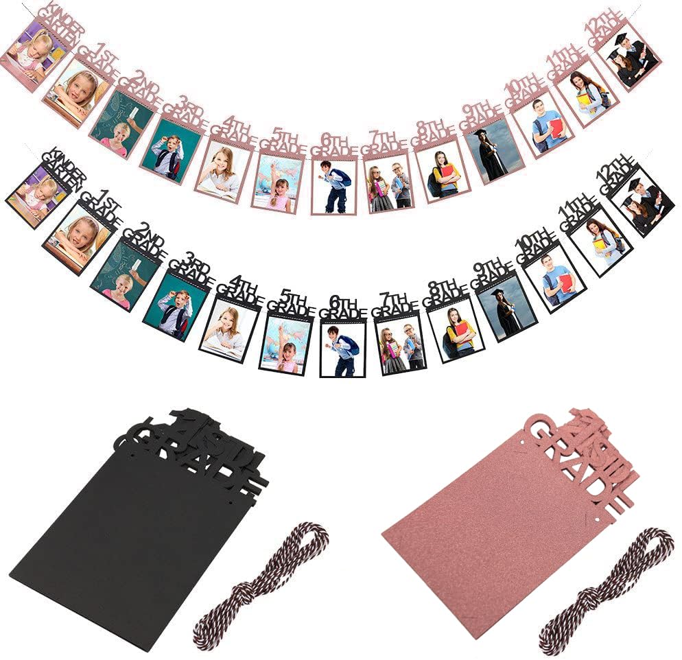Image of Graduation Decorations 2026 2027 Photo Banner Class of 2026 K-12 Picture Display High School College Grad Party Supplies Pink 4X6 SG063PK