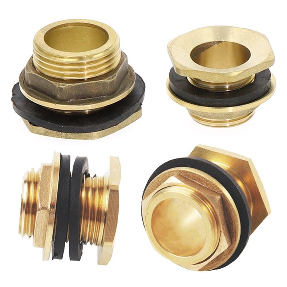 Conector de tubería con tuerca de fijación, adaptador para tanque de peces de 1/2" y 3/4" y 1"; conector de manguera simple con llave giratoria, acopl