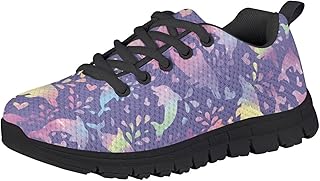 Gomyblomy Dolphins Running Tennis Athletic Shoes for Girls, Kids Athletic Shoes Comfortable Breathable Walking Shoes, Suitable for Gym Sports Tennis Jogging