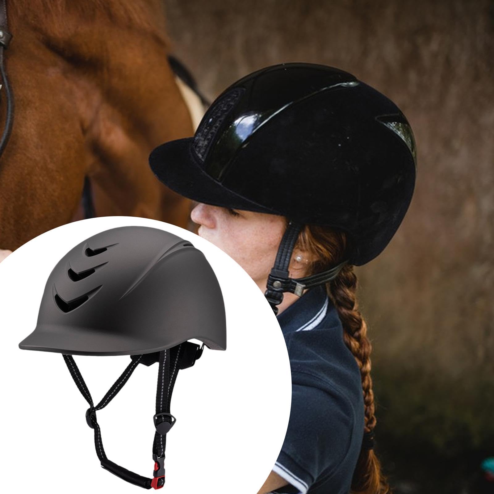 Sharplace Casco da Equitazione per Cavalli, Comodo con Fodera Rimovibile, per Adulti, Cappello da Equitazione per Principianti, Casco da Equitazione