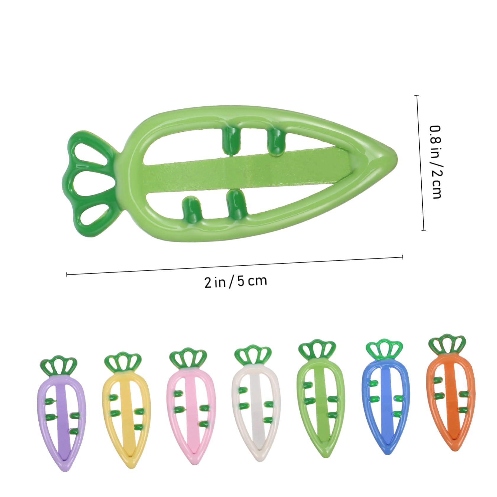 21 Pcs Carrot Hair Clips Candy Colored Barrettes for Adorable Design Easy to Use Hairpins for Little Hairstyles