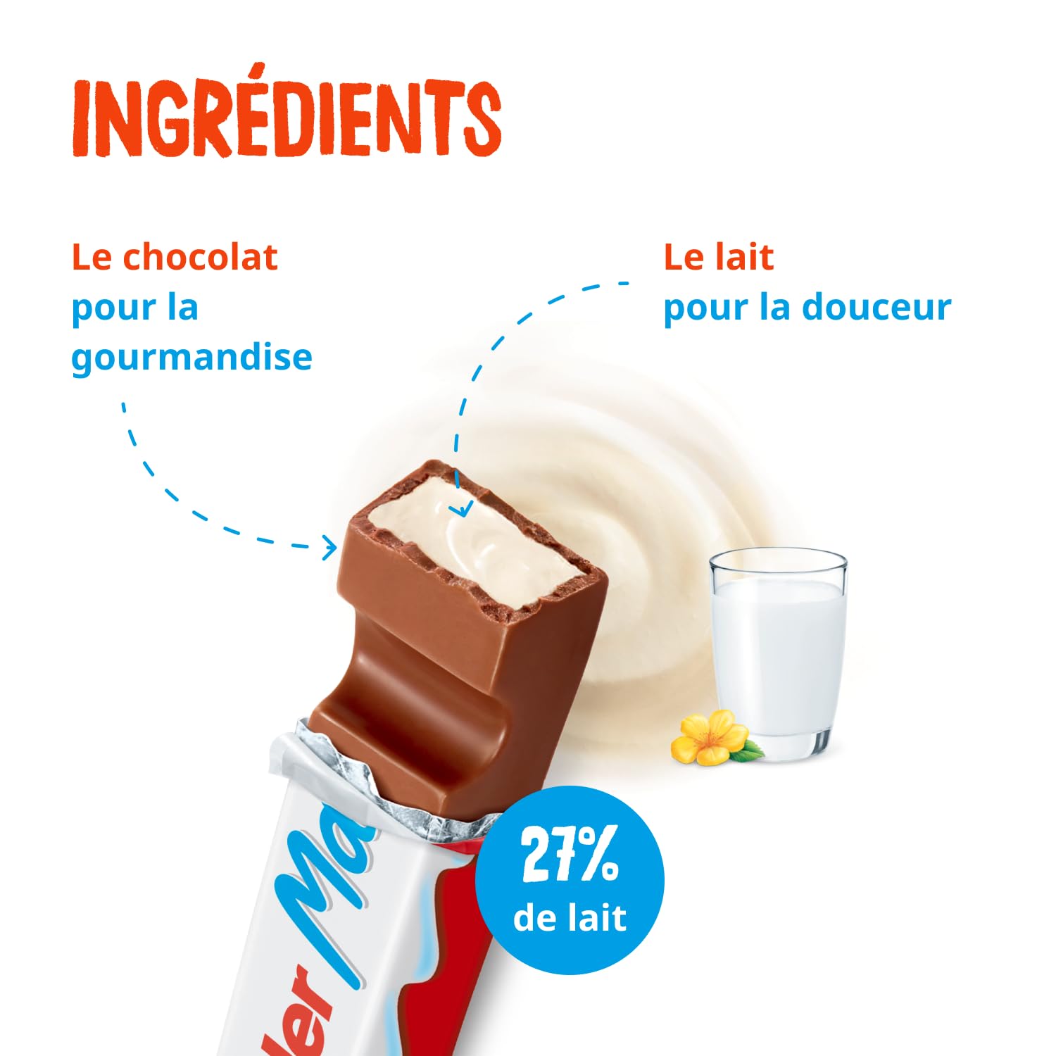Kinder Maxi – batonik czekoladowy z sercem z mlekiem z masy cukrowej powleczonej czekoladą Kinder – smak masy cukrowej i smakoszy – format rodzinny – 36 batoników