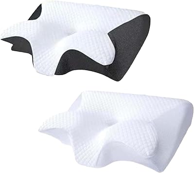 Orthopedic Pillow for Side Sleepers, Ergonomic Neck Support, Contour Design for Sleep Apnea Relief, Comfortable Cervical Sleep Solution