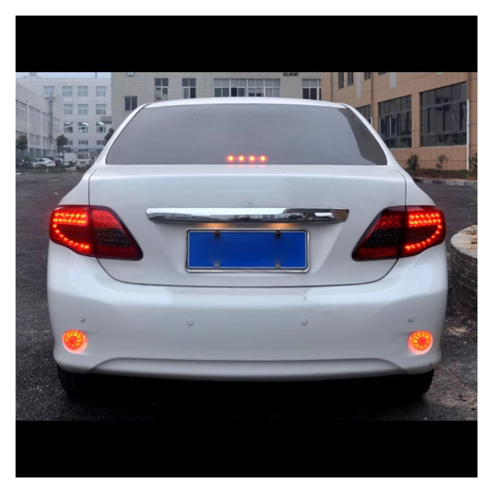 Faro Trasero Para Toyota Para Corolla 2007-2010 LED Luz De Circulación Diurna Accesorios Para Coche Conjunto De Luces Traseras(Black)