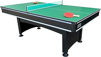 RACK Scorpius 7-Foot Multi-Game Billiard/Pool Table with Table Tennis Top – Budget, Traditional Pool Table for Adults & Kids, Home Game Rooms