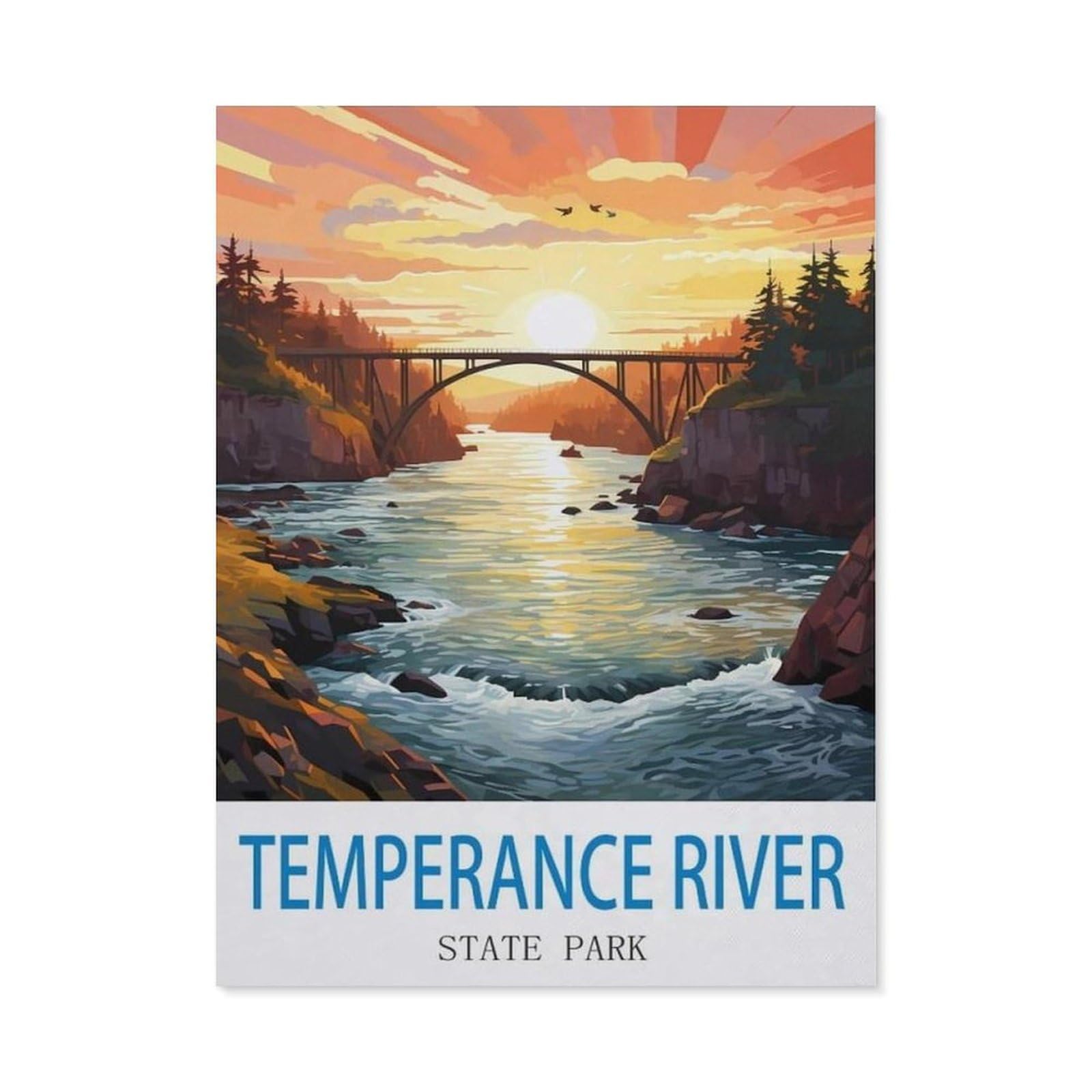 BEAYODKP DIY Diamond Painting，Temperance River State Park（30x40cm）