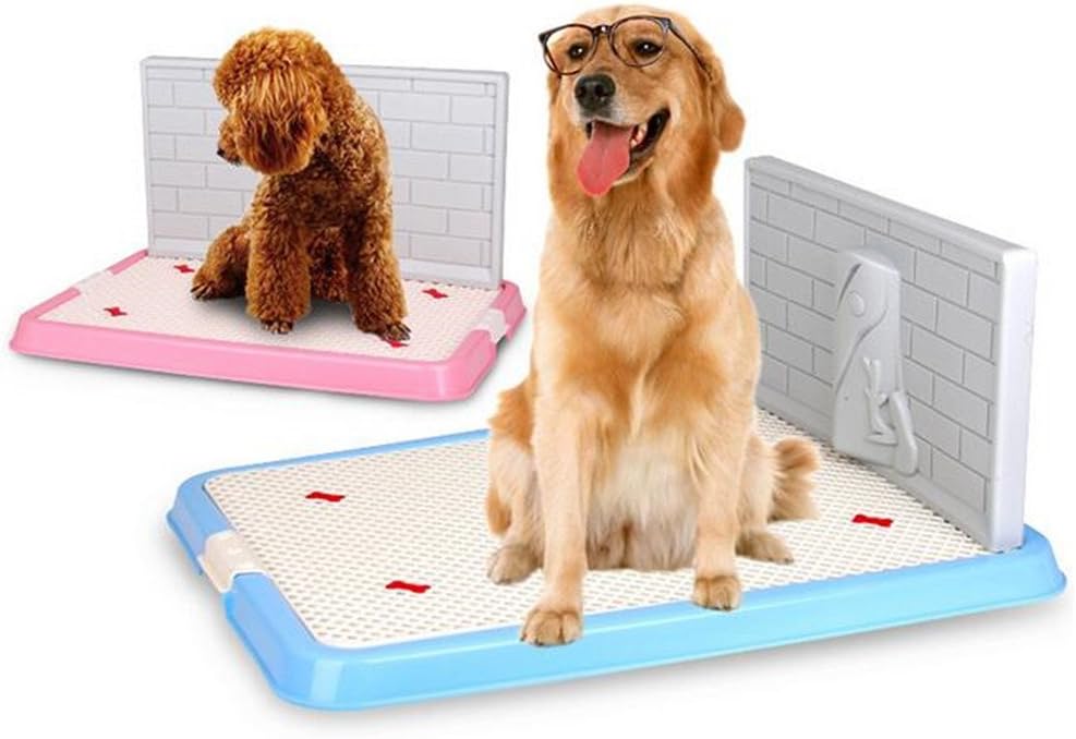 Kondrao Dog Pet Potty Puppy Toilet with Simulation Wall for Male Dog Pee Training Pad Indoor Outdoor (S, 002)