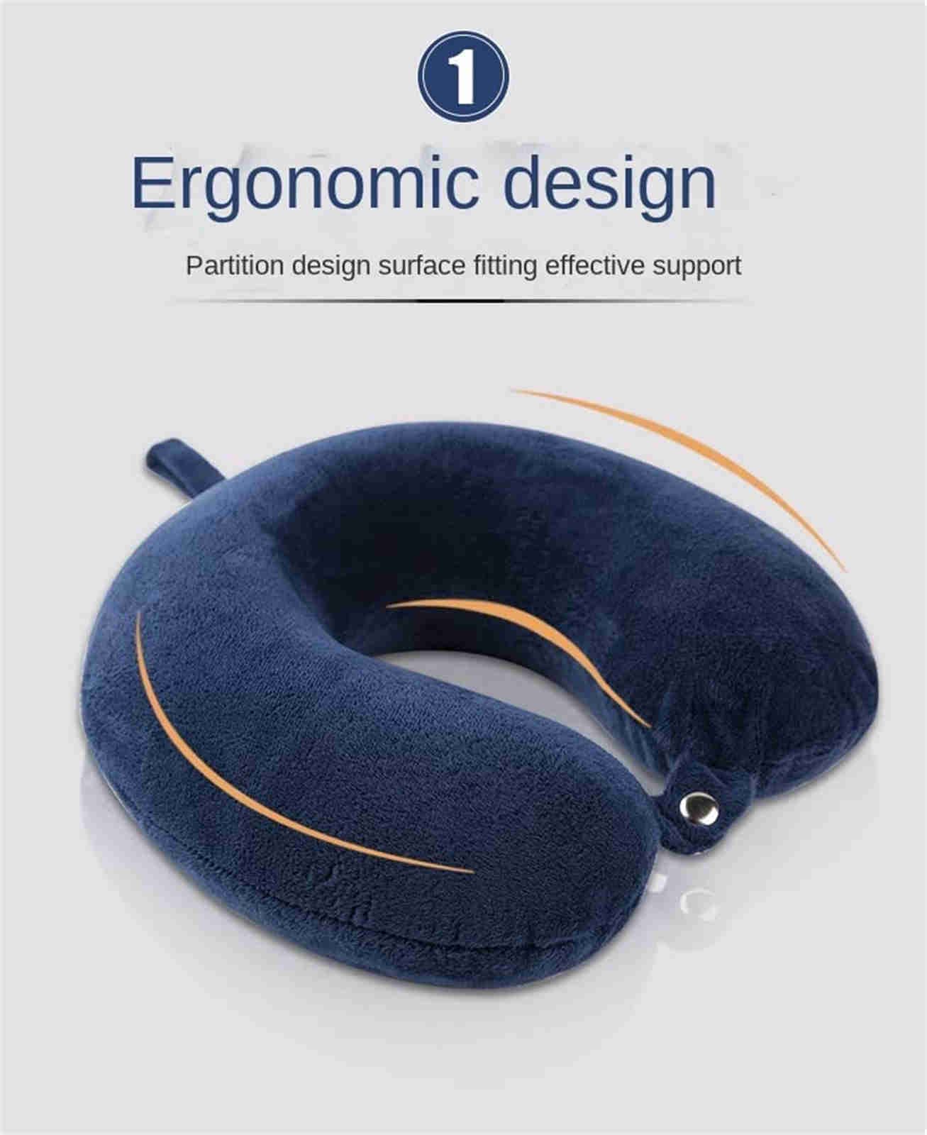 Oreiller De Voyage En U En Mousse Mémoire - Licorne Rose, Ergonomique Pour Cou Et Nuque, Maison Et Transport - 5