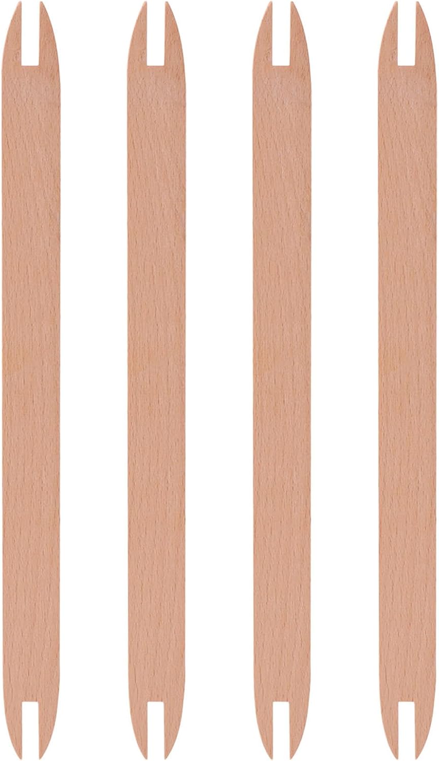 CORHAD 4pcs Wooden Weaving Shuttle for Crafts, Hand Knitting and DIY Weaving Tools, Clothing Sewing Accessories for Sweater Scarf Tapestry