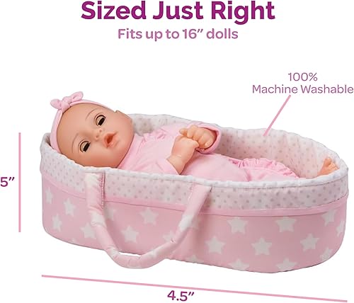 Vista 22 de Adora Ropa de muñeca de bebé de 16 pulgadas, accesorios que incluye camisa con temática de cerdo, pantalones a rayas, gorra a juego para muñecas