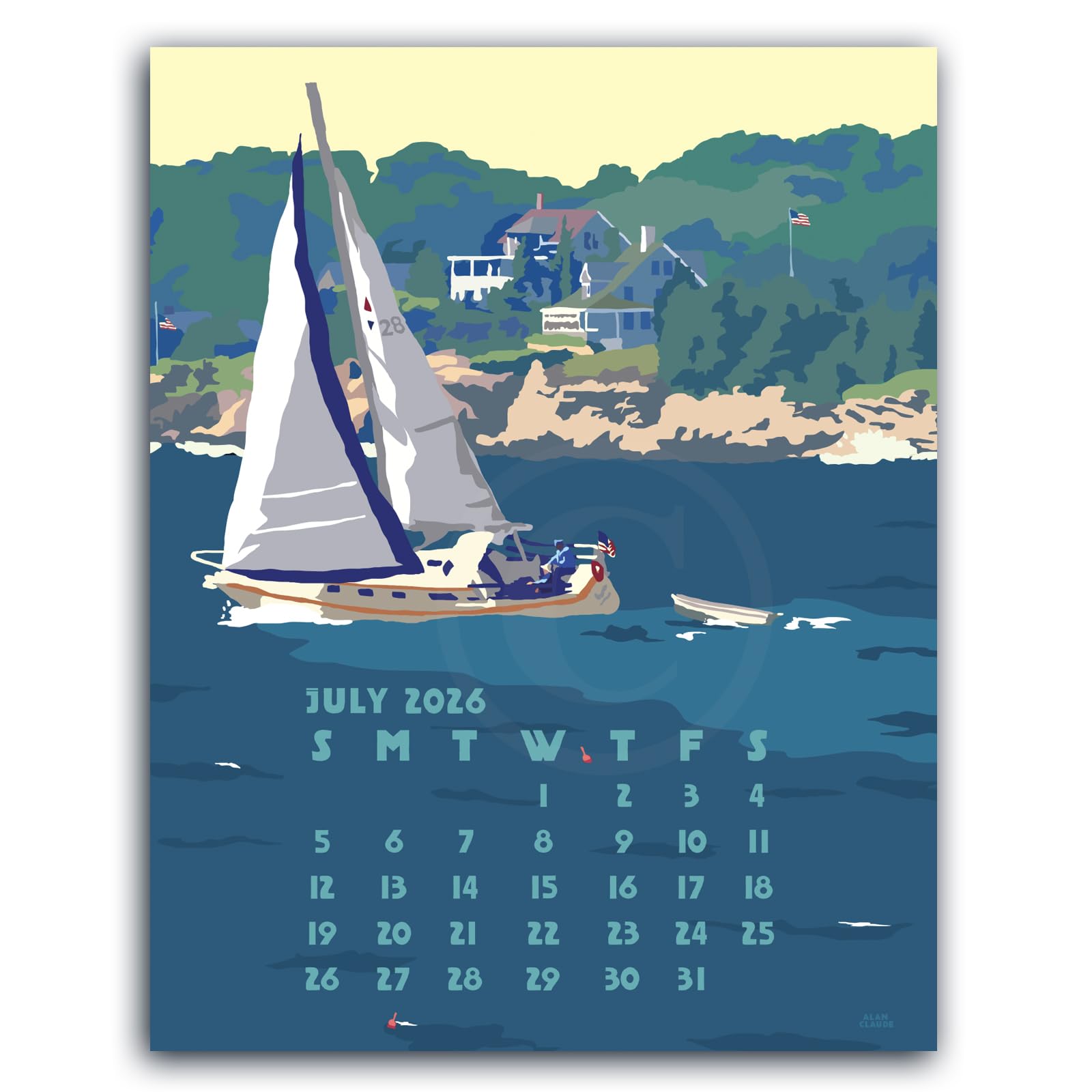 Amazon.com: 2026 DESK Art Calendar 5x7 Retro Vintage Art Style by